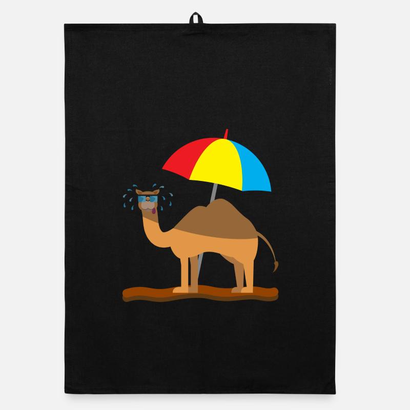 Kindershirt Kamel Kindermotiv schwitzendes Kamel Organic Geschirrtuch