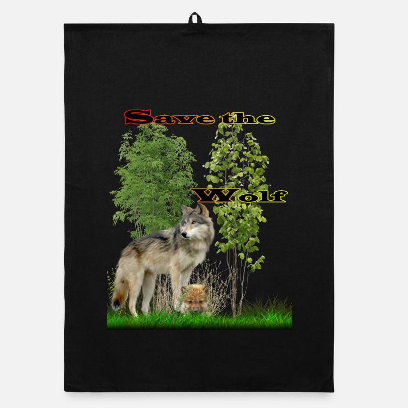 wolf 2 Organic Geschirrtuch