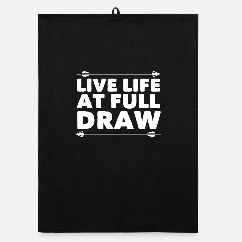 Tir à l’arc Live Life At Full Draw Torchon bio