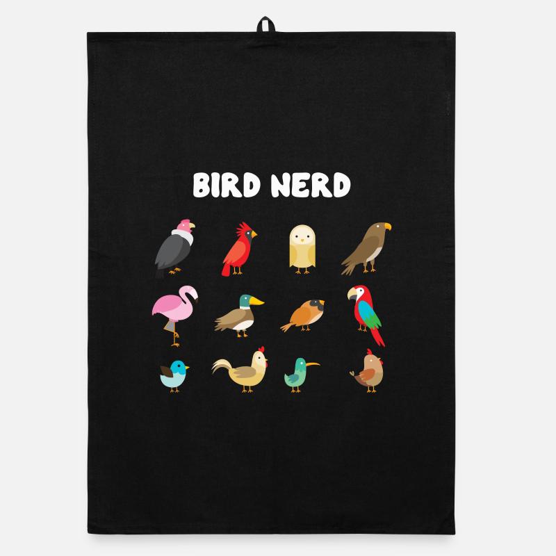 Nerd des oiseaux Torchon bio