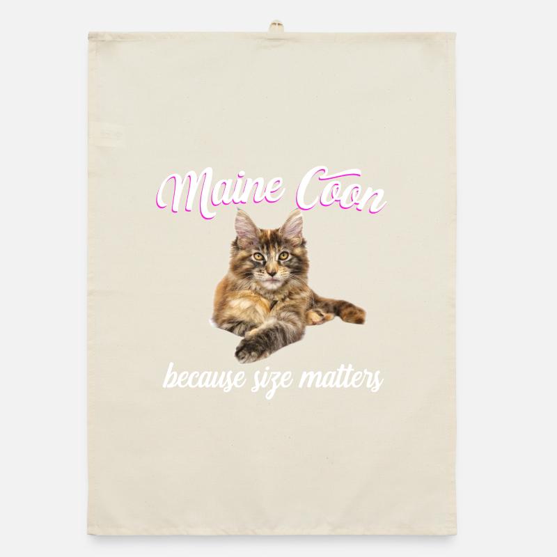 Maine Coon Cat - Maine Coon parce que la taille compte Torchon bio