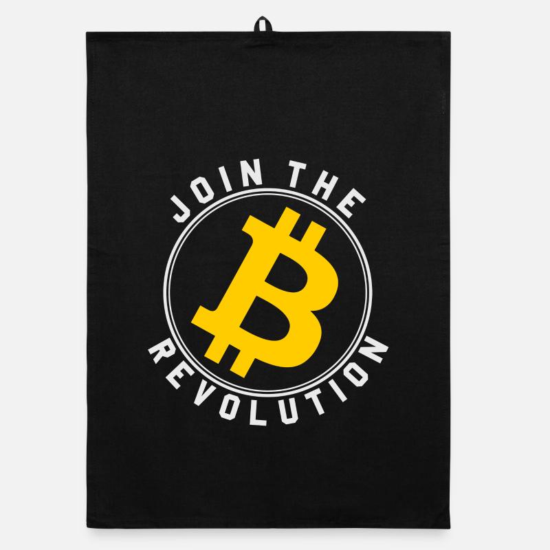 The Bitcoin Revolution Sign Organic dish towel
