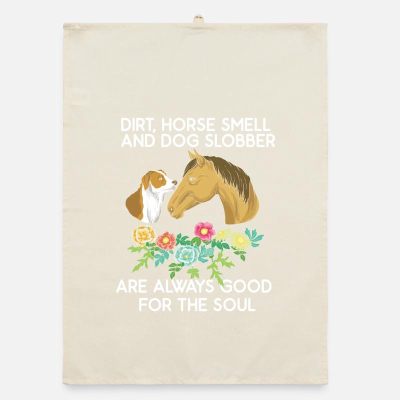 Cadeau d'amant de chien de cheval de chien Torchon bio