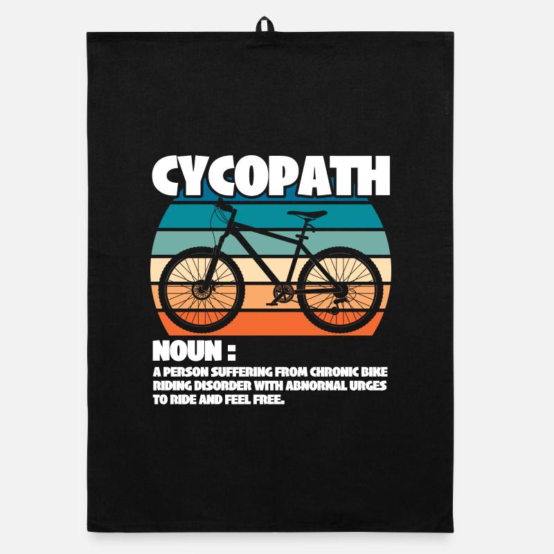 Mountainbiken - Cycopath Substantiv - Organic Geschirrtuch - Schwarz