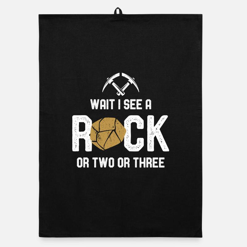 Wait I See A Rock Organic dish towel