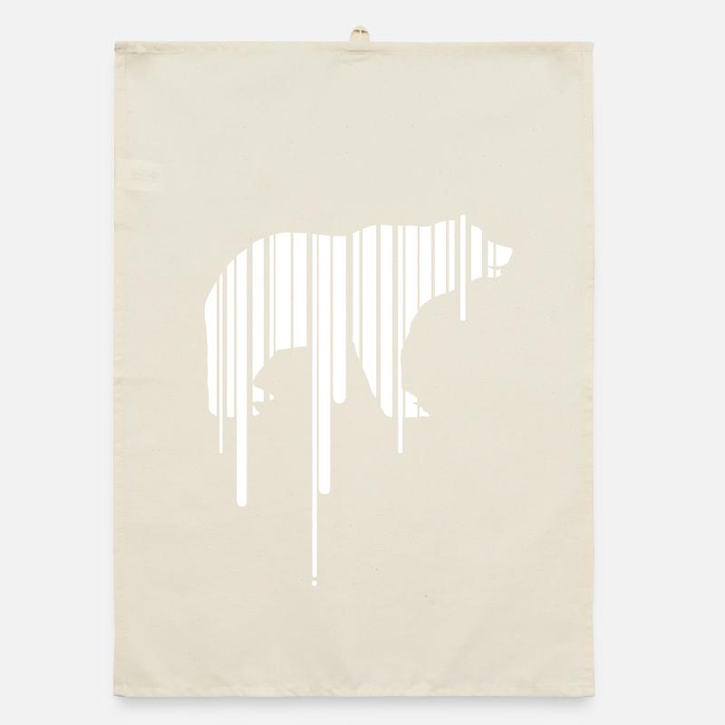 polar bear earth barcode save planet climate demo CO2 Organic dish towel