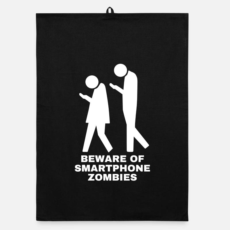 Beware of smartphone zombies mobile addict Organic dish towel