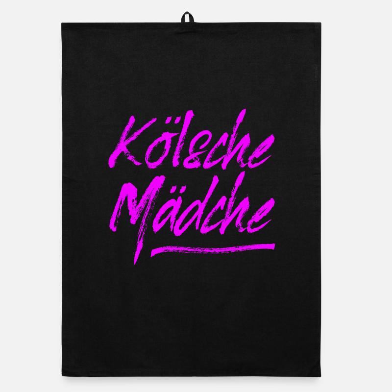 Kölsche Mädche / Karneval in Köln / Kölsch & Kölle Organic Geschirrtuch