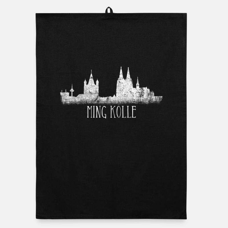Mon Köln Skyline Ming Kölle Kölner Dom am Rhein Torchon bio