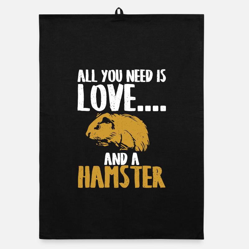 Motif affectueux et hamster Torchon bio