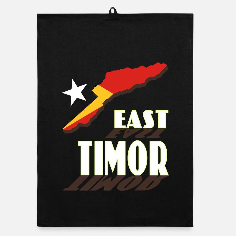 Carte du Timor oriental avec lettrage dynamique Torchon bio