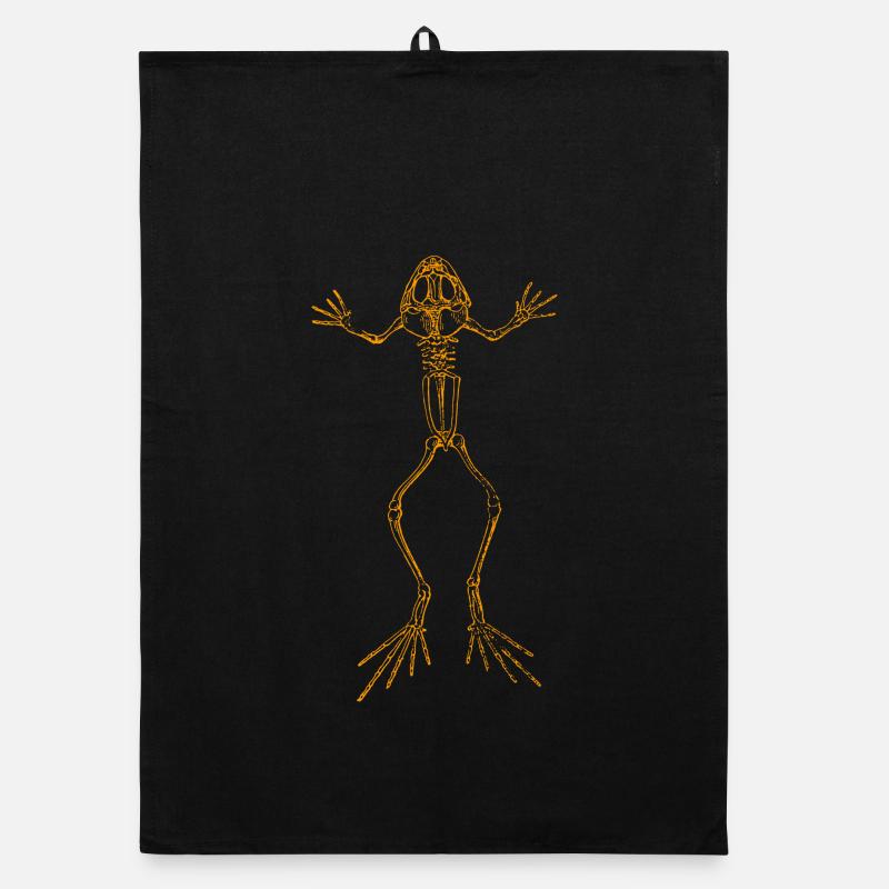 Frosch Skelett Organic Geschirrtuch