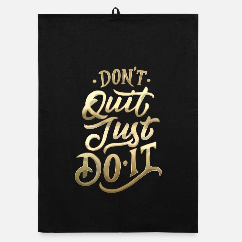 Don't Quit Gradient Script Organic dish towel