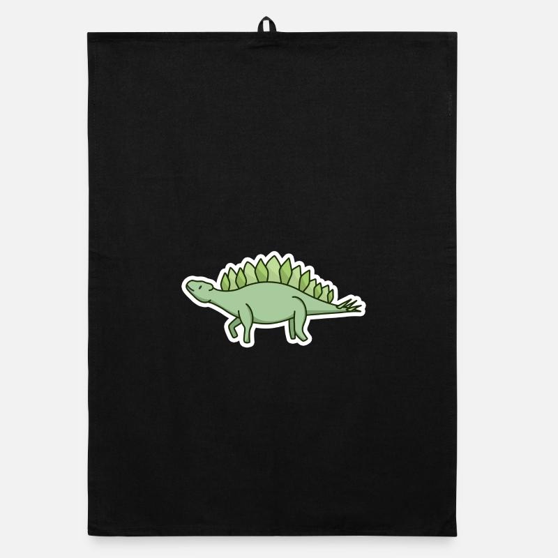 Dinosaurier - Organic Geschirrtuch - Schwarz