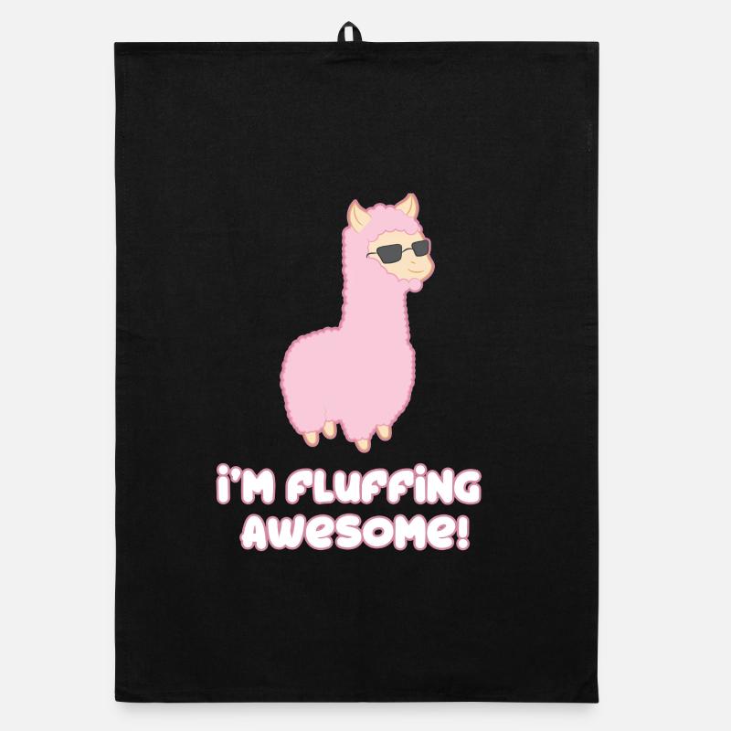 Cooles Lama Organic Geschirrtuch