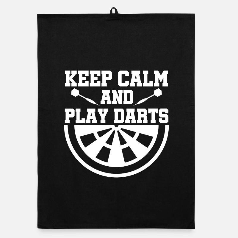 Keep Calm And Play Darts Organic Geschirrtuch