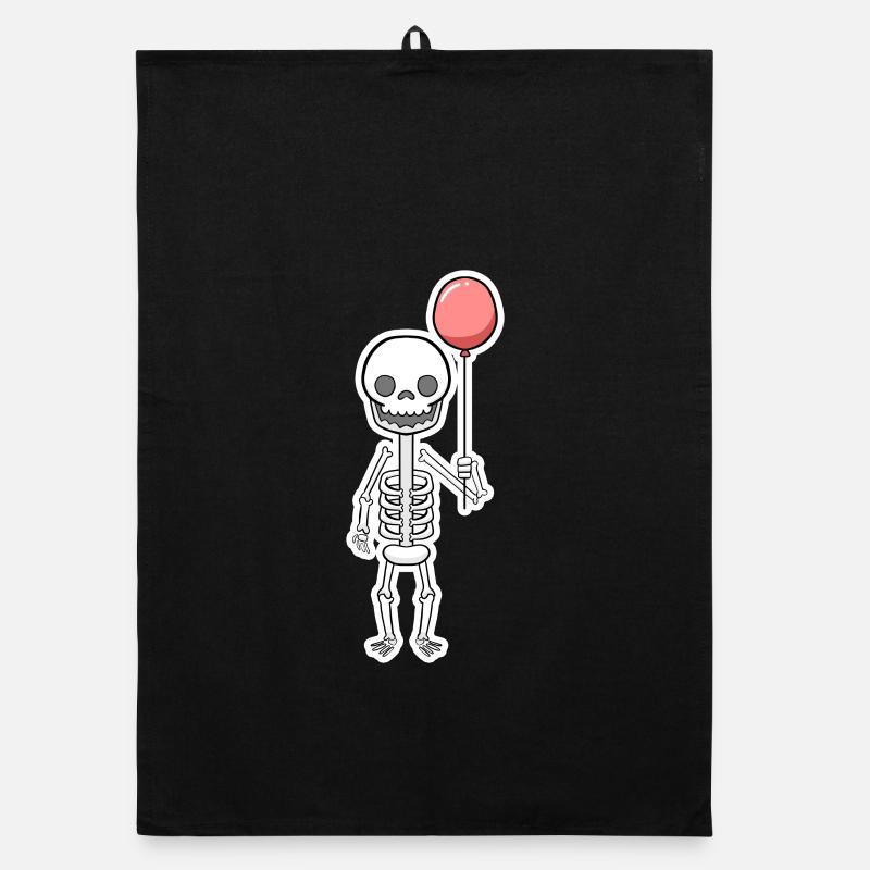 Halloween Skeleton Organic dish towel