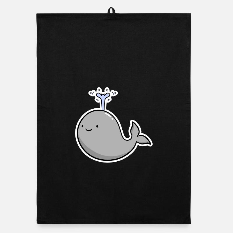 baleine - Torchon bio - noir