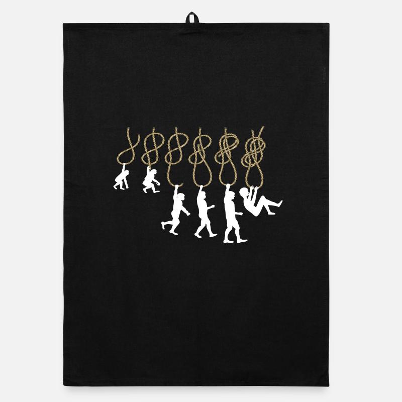 Evolution Klettern Kletterknoten Achter Knoten Organic Geschirrtuch