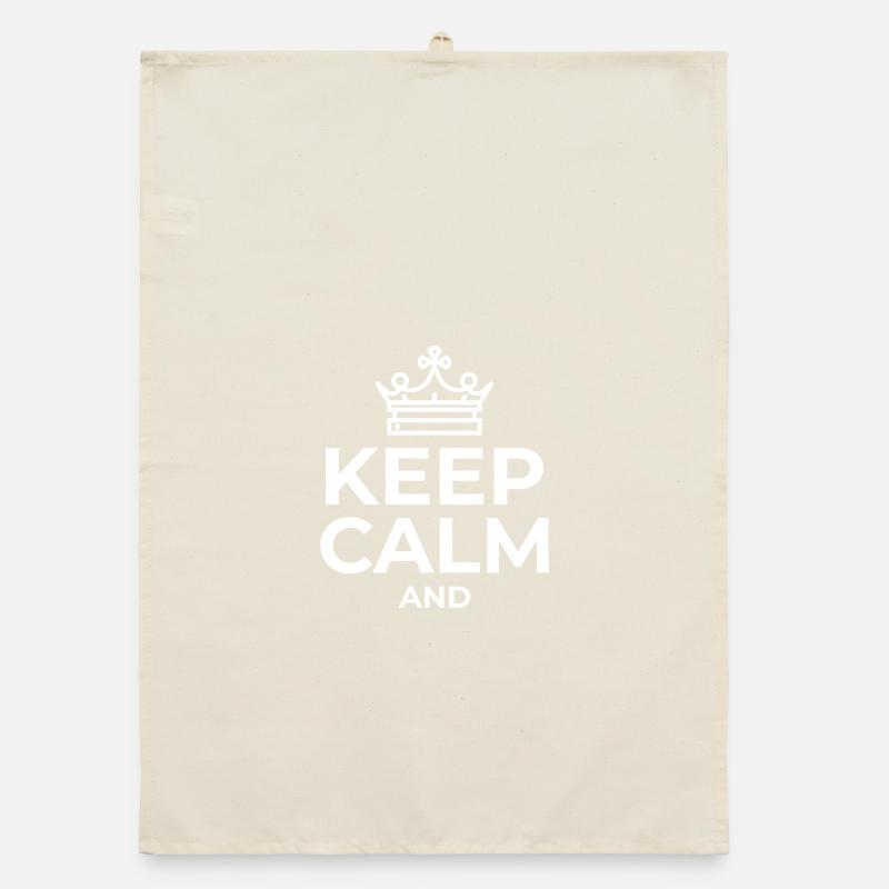 keep calm tshirt Create your own Organic Geschirrtuch