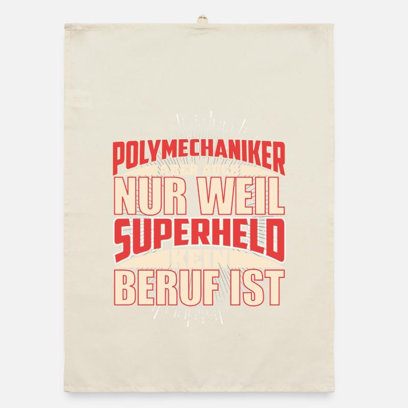 Polymechaniker Superheld Organic Geschirrtuch