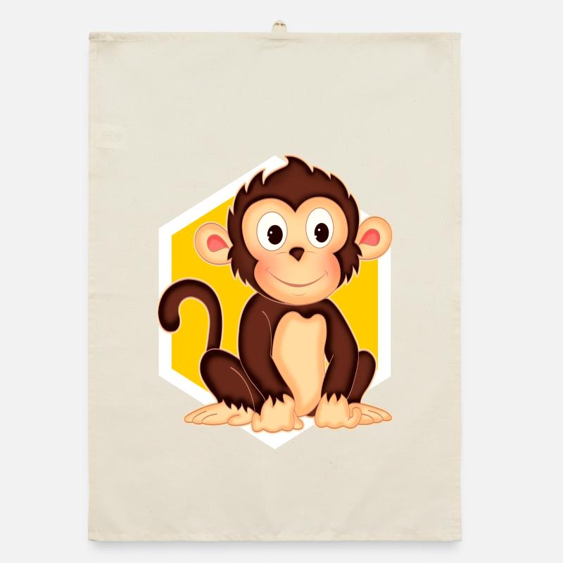 Kleines Äffchen Organic Geschirrtuch