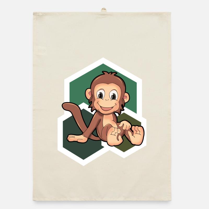 Cute Monkey Organic dish towel