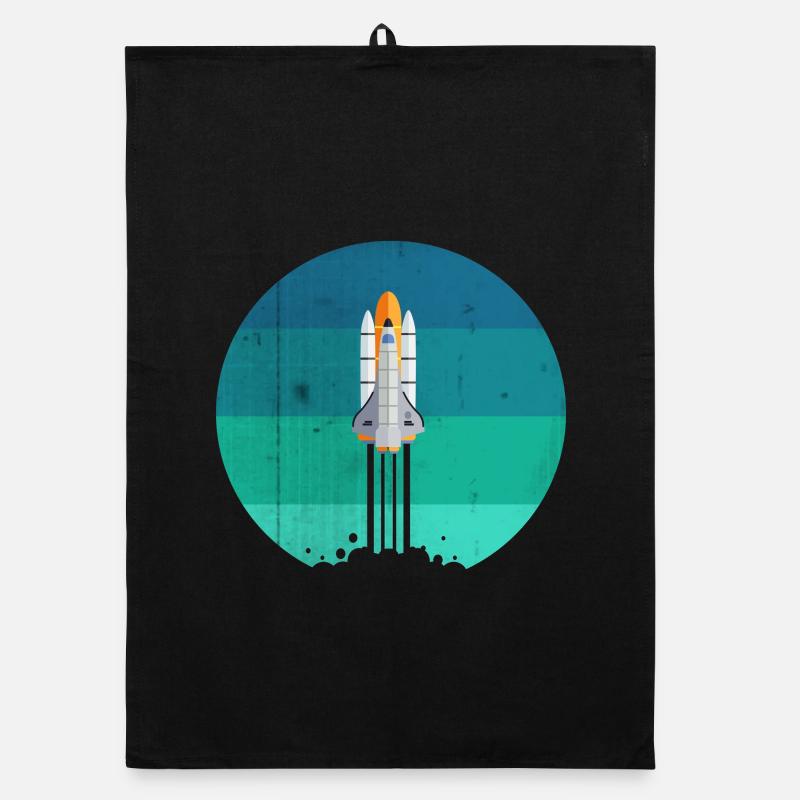 Space rocket rocket launch Organic dish towel