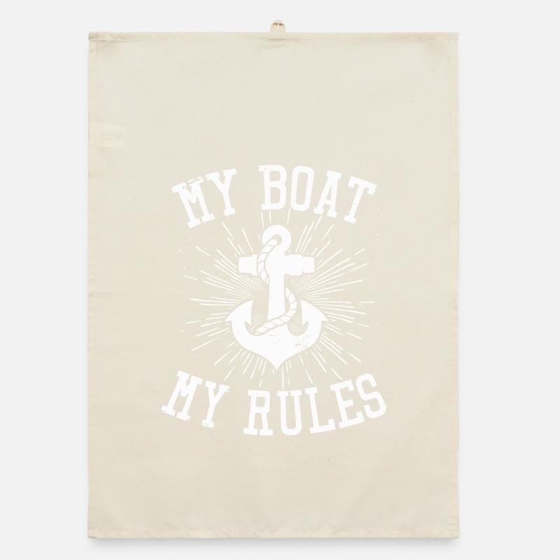 Boating Captain Gift Organic dish towel