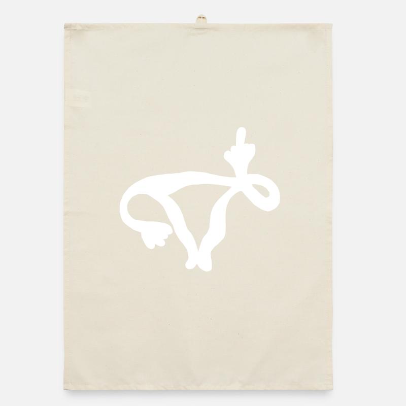 Fick dich Gebärmutter - lustige Eierstöcke Organic Geschirrtuch