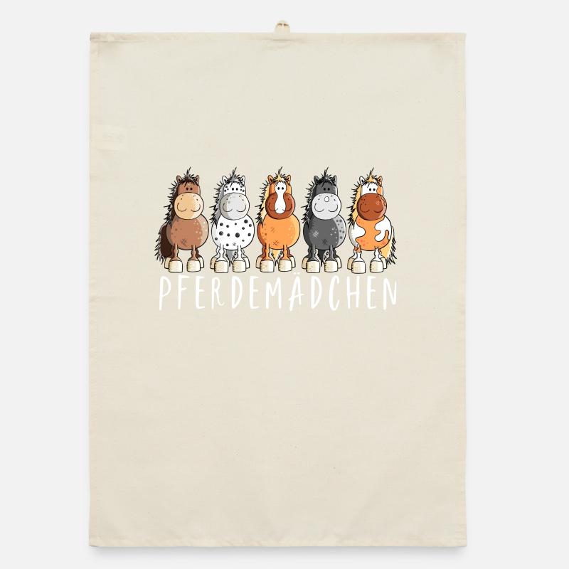 Pferdemädchen I Pferde Comic Organic Geschirrtuch