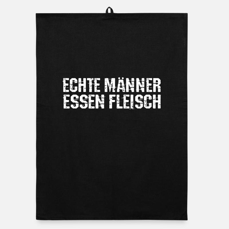 Echte Männer essen Fleisch Organic Geschirrtuch