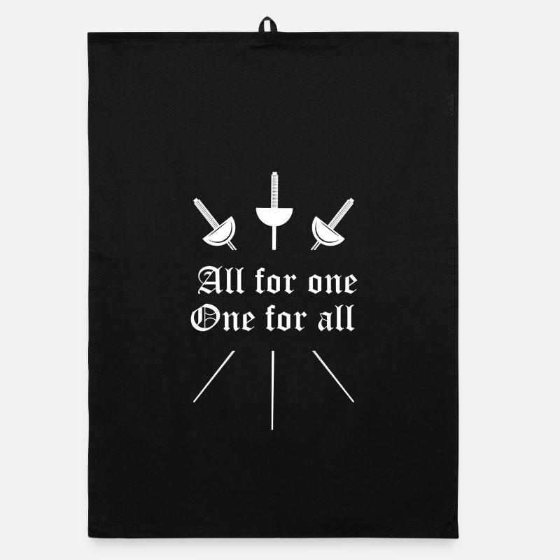All for one - One for all - Fencing - Epee Organic dish towel