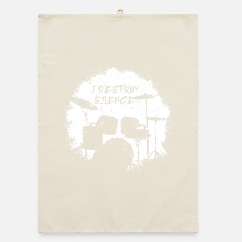 Drums Drummer Organic dish towel