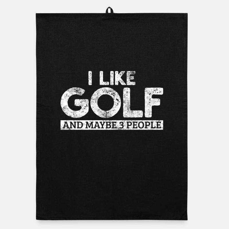 Golf Golfspieler Golfen Organic Geschirrtuch