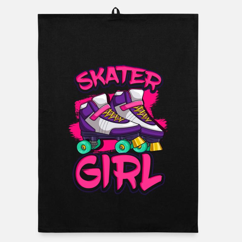 Rollschuh Rollschuhläufer Organic Geschirrtuch