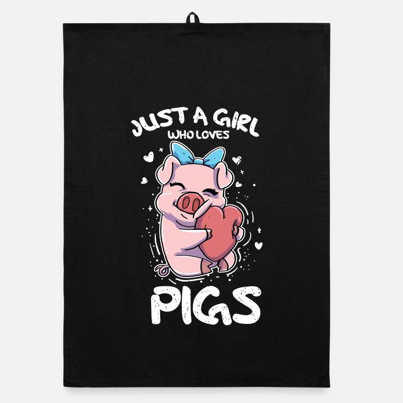Schweinchen Schwein Organic Geschirrtuch