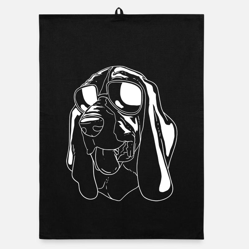 Basset Hound Organic Geschirrtuch