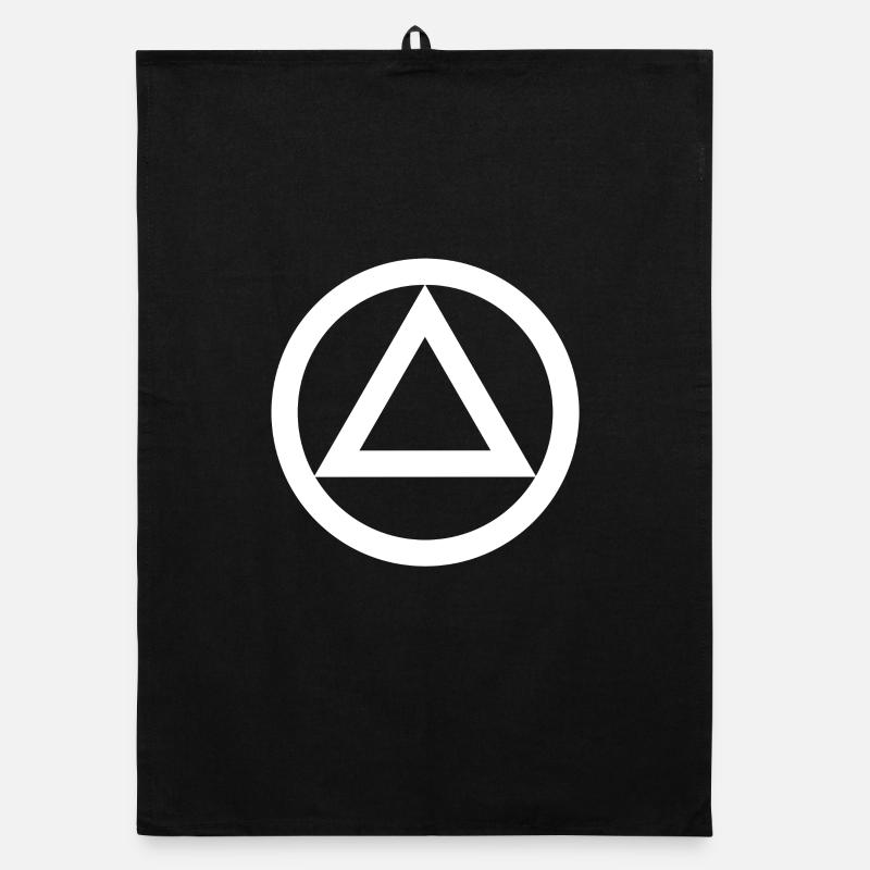 Anonymous alcoholic symbol logo AA NA anti alcohol Organic dish towel