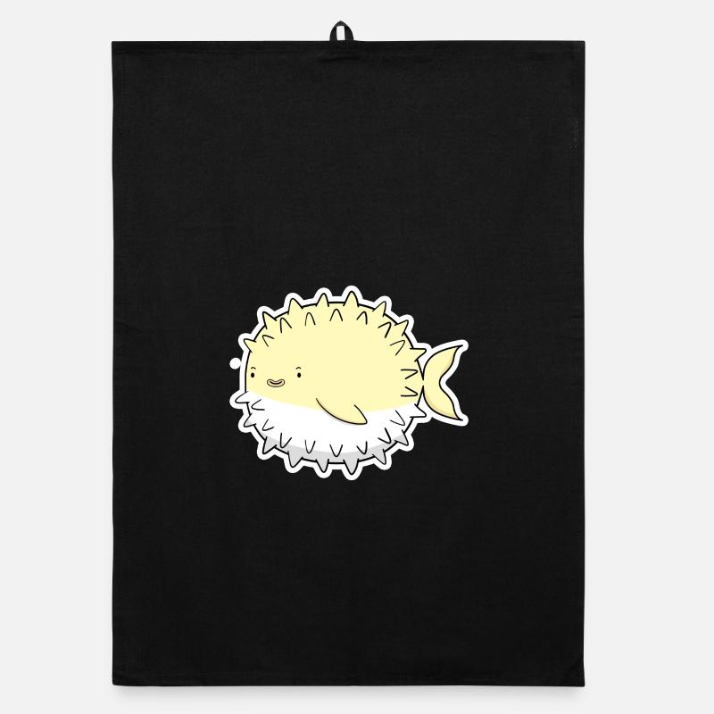 Puffer fish Organic dish towel