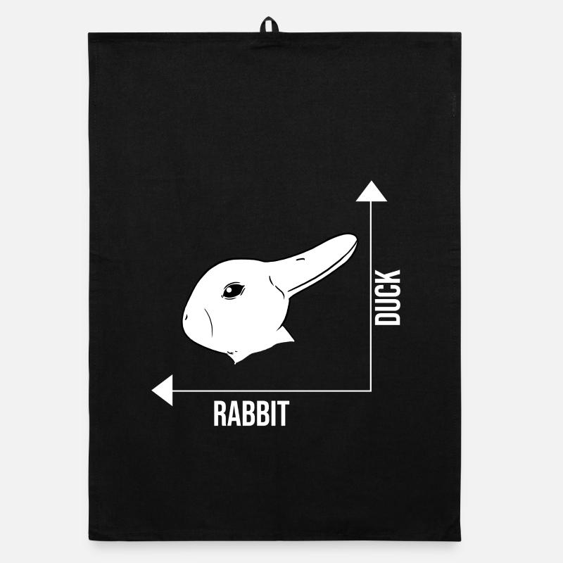 Bunny duck illusion optical illusion Organic dish towel