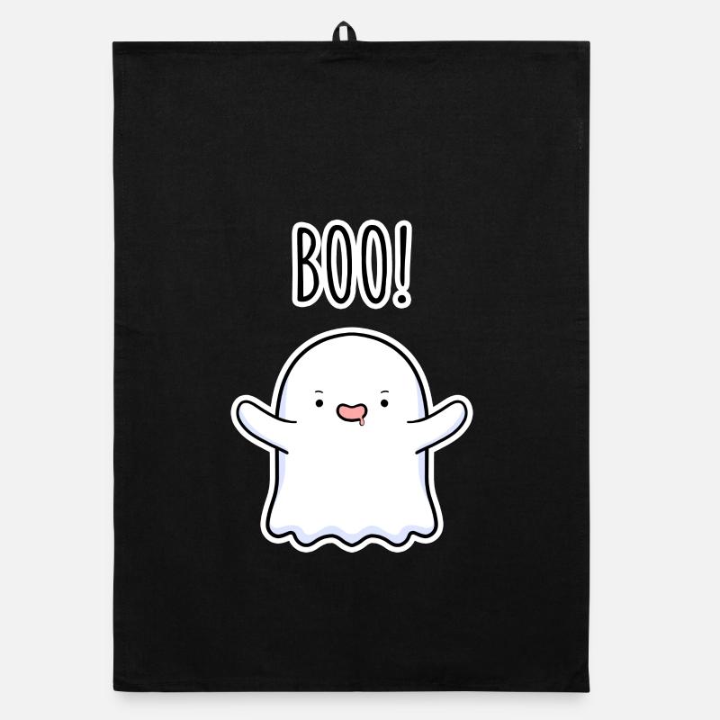 Boo Geist – Süßer Halloween Ghost Organic Geschirrtuch