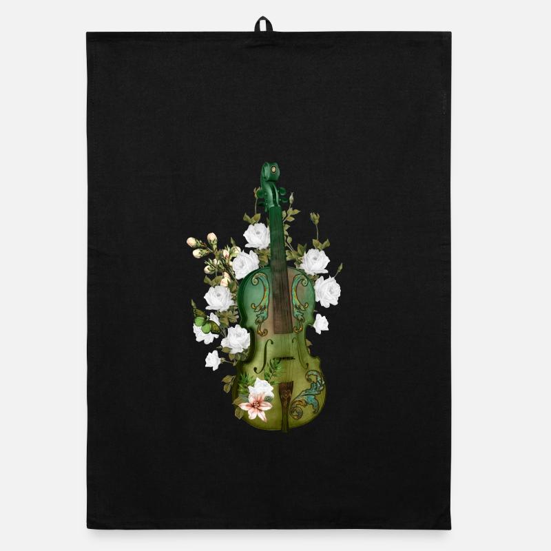Wunderbare Geige Organic Geschirrtuch