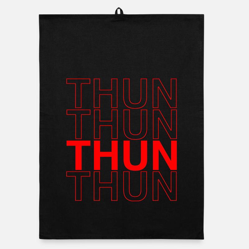 THUN Design - Red Calligraphy Organic dish towel
