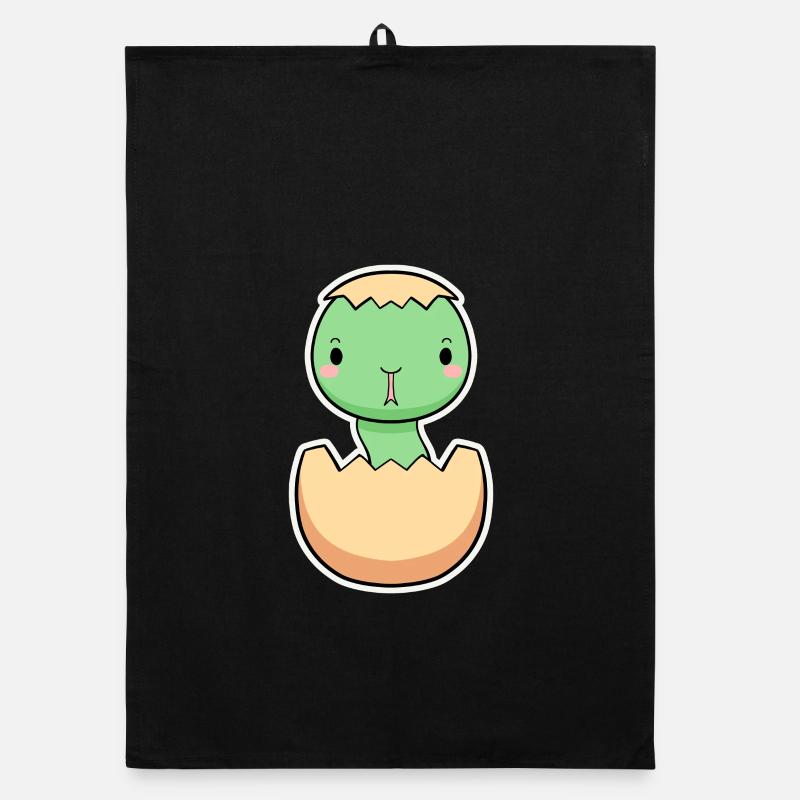 Small dinosaur made of egg Organic dish towel