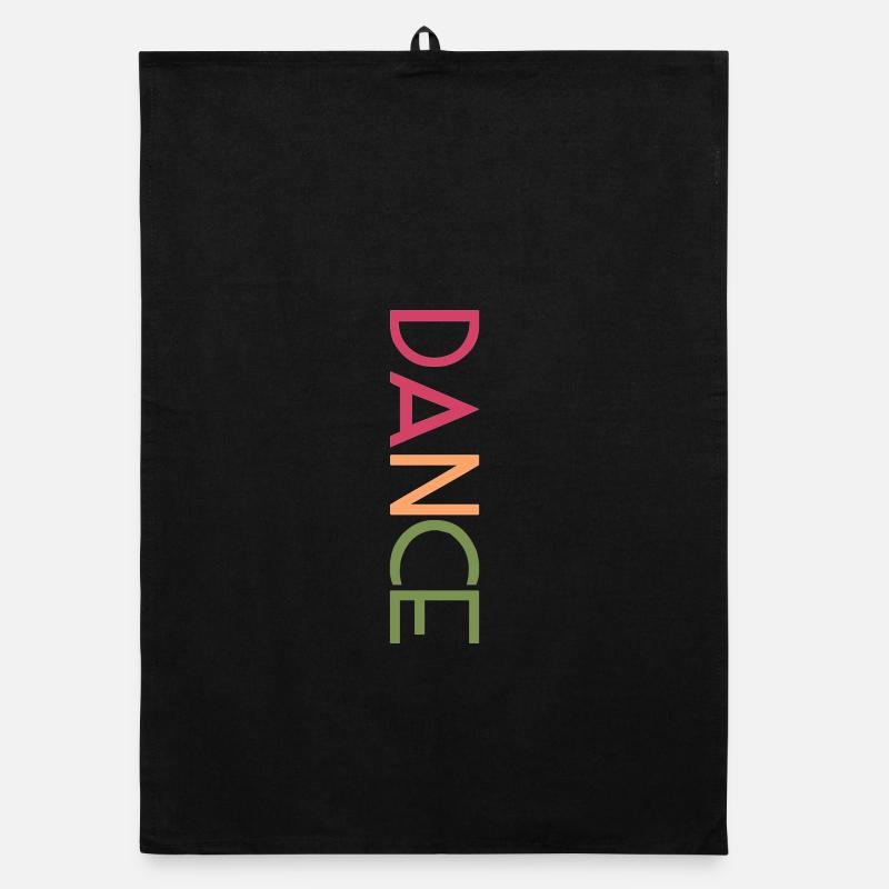 DANCE Design - Colorful Letter Art Organic dish towel