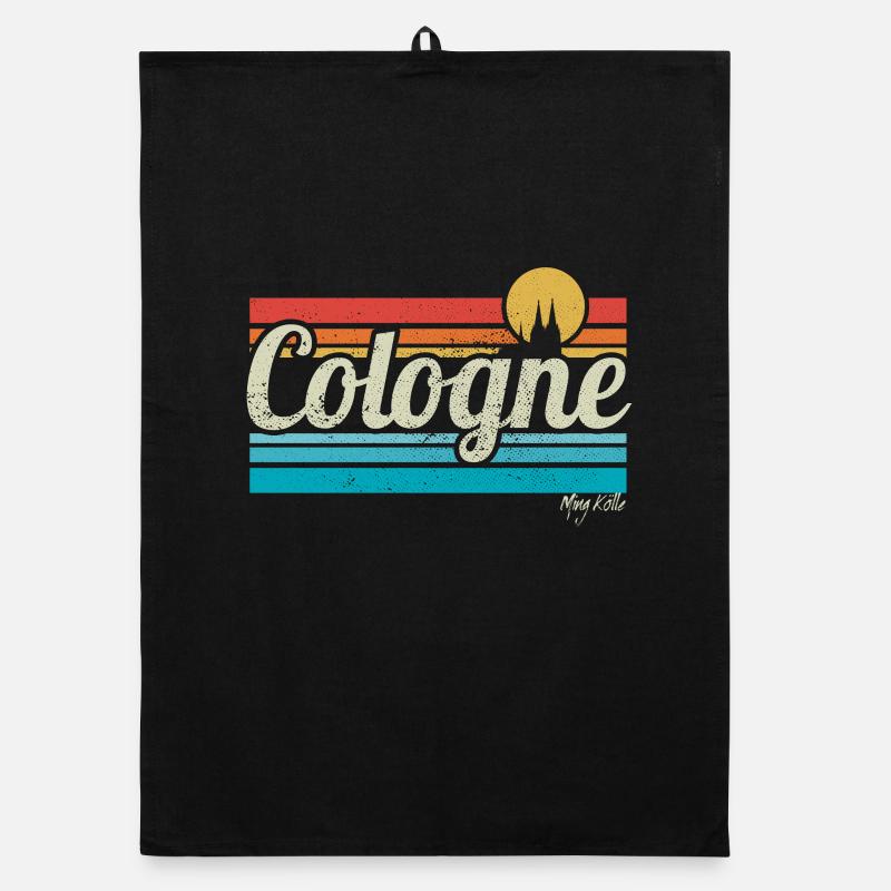 Cologne Cologne Retro Vintage Surffer Kölner Carnaval Torchon bio