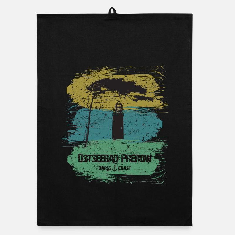 Prerow Ostsee - DarssCoast - Halbinsel Darss Organic Geschirrtuch