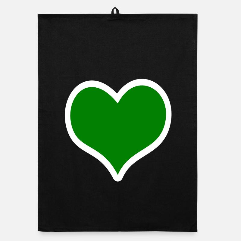 Coeur vert Torchon bio