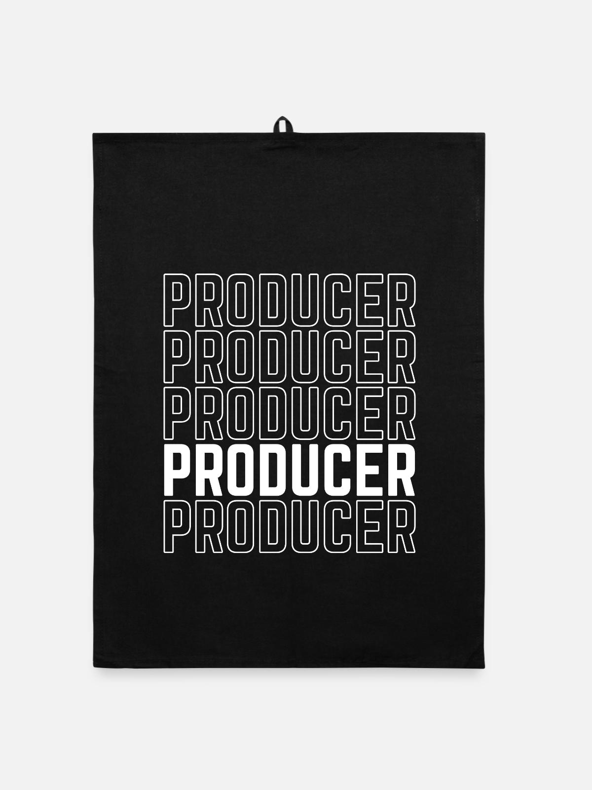 Producer Muster Pattern - Organic Geschirrtuch - Schwarz - Vorne